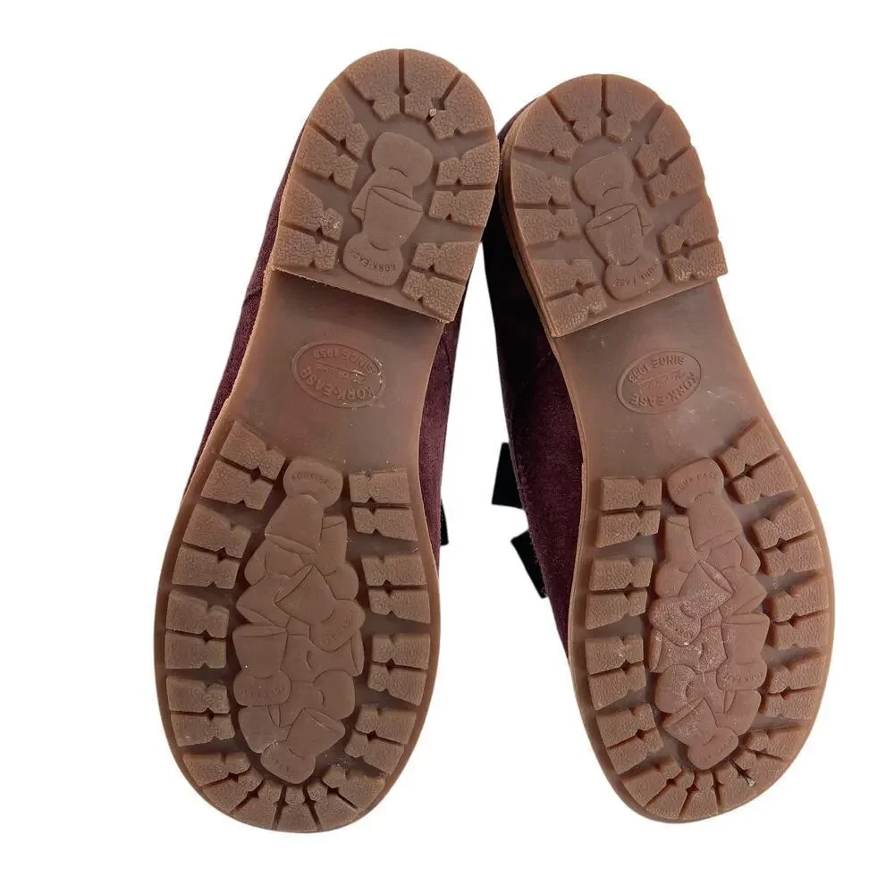 Kork-Ease Beryl Bow Suede Oxford in Burgundy Size 8.5